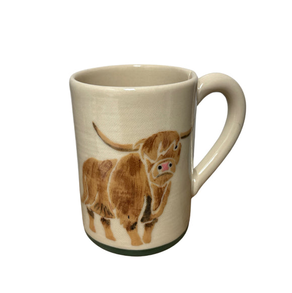 Highland Cow Pottery Mug