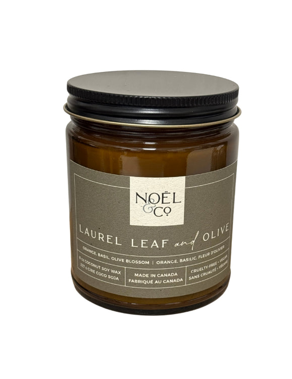 Laurel Leaf and Olive Soy Candle