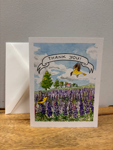 Thank You - Goldfinches greeting card