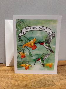 Thank You - Hummingbird Greeting Card