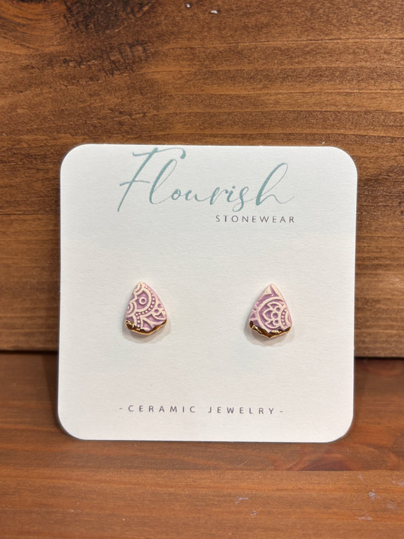 Lavender Arrowhead Studs