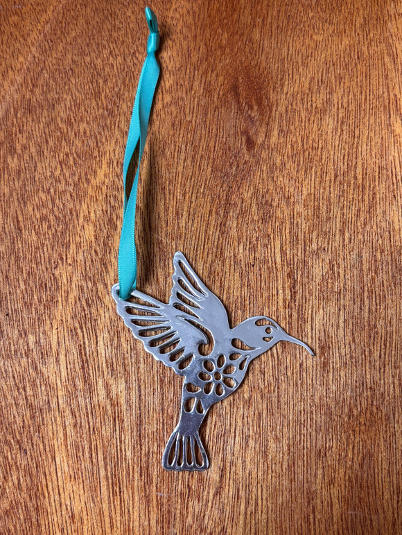 Pewter Hummingbird Ornament