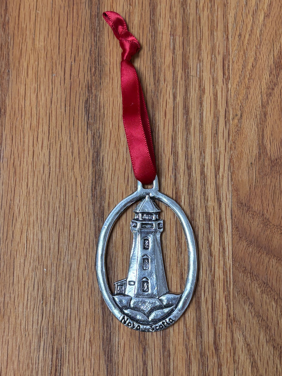 Pewter Lighthouse Ornament
