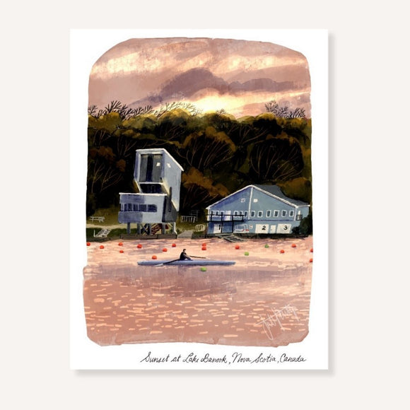 Sunset at Lake Banook Art Print
