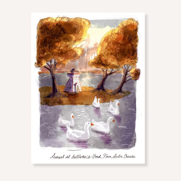 Sunset at Sullivan's Pond Art Print