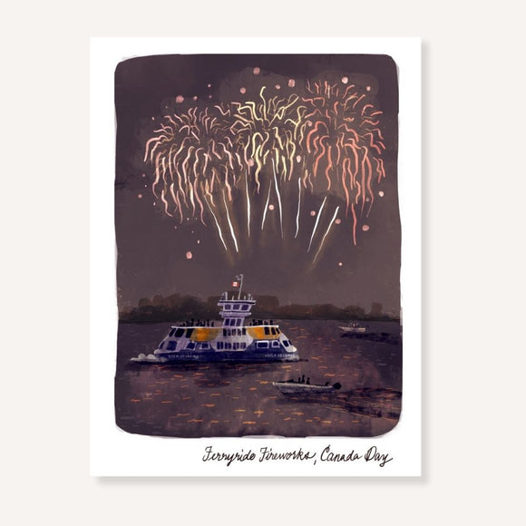 Ferryride Fireworks Art Print