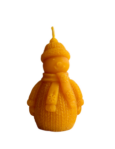 Beeswax Snowman Candle