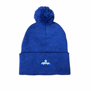 Ferry Toque with Pom Pom - Heather Dark Royal