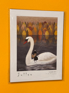 Art Print - Swan in autumn