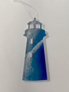 Ocean Acrylic Lighthouse Ornament - No text