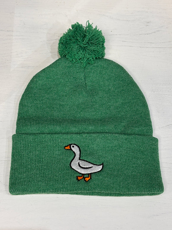 Goose Toque - Kelly Green Pom Pom