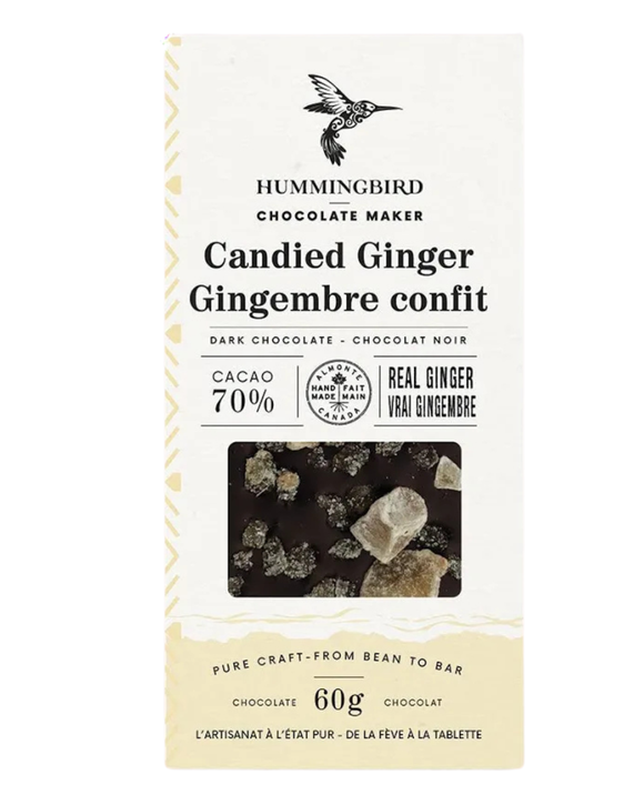Candied Ginger Chocolate Bar