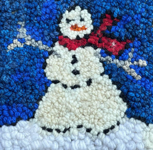 Midnight Snowman - Rug Hooking Kit