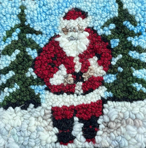 Santa on the Tree Lot - Rug Hooking Kit