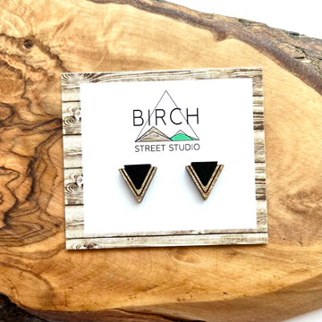 Black Triangle Studs