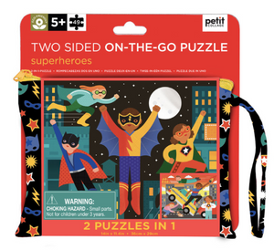 Superhero Two Sided Travel Puzzle - 49 Pieces