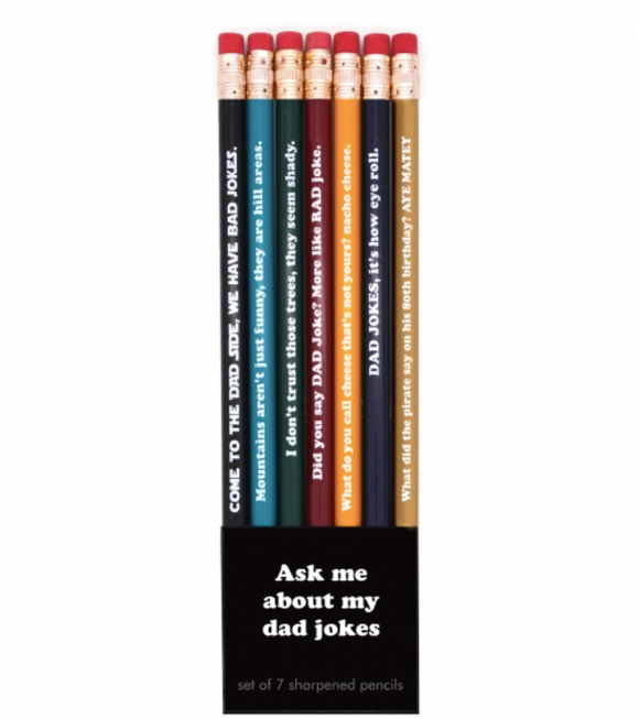 Ask Me About My Dad Jokes Pencil Set of 7