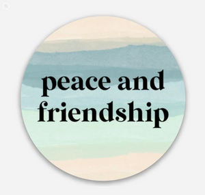 Peace and Friendship Sticker (Round)