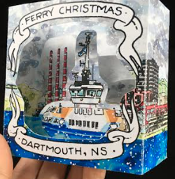 Ferry Christmas Winter Pop-Up Card