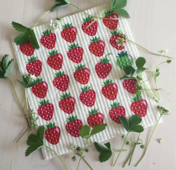 Strawberries Swedish Dish Cloth