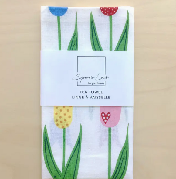 Tulips Tea Towel