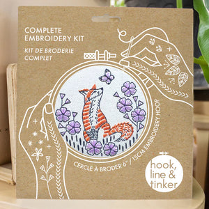 Fox in Phlox DIY Embroidery Kit