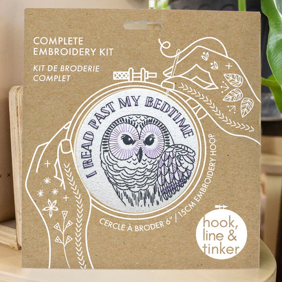 Owl - Read Past Bedtime DIY Embroidery Kit