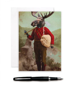 Lumberjack Marvin Moose - Greeting Card