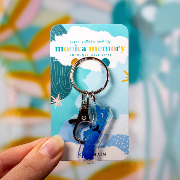 Nova Scotia Whale & Waves Keychain