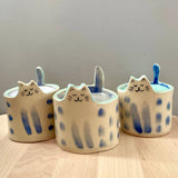 Soy Wax Candle in Reusable Ceramic Cat Container