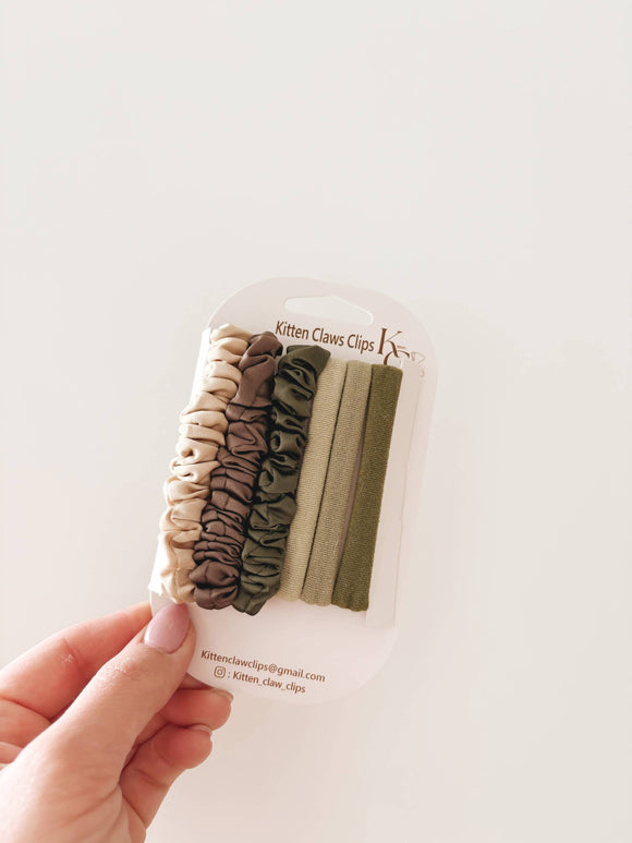 Damage Free Hair Ties: Greens