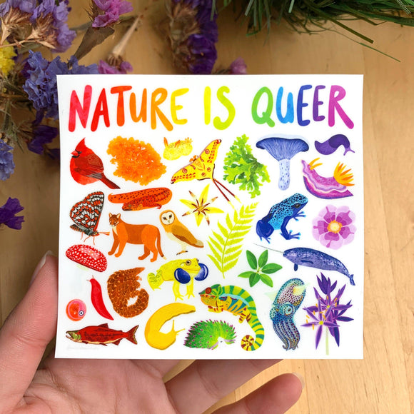 Nature Is Queer Sticker - Eco Vinyl