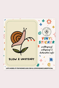 Slow and Unsteady Vinyl Sticker