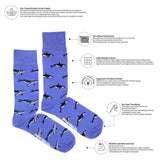 Humpback Whale & Orca Mid-Calf Socks