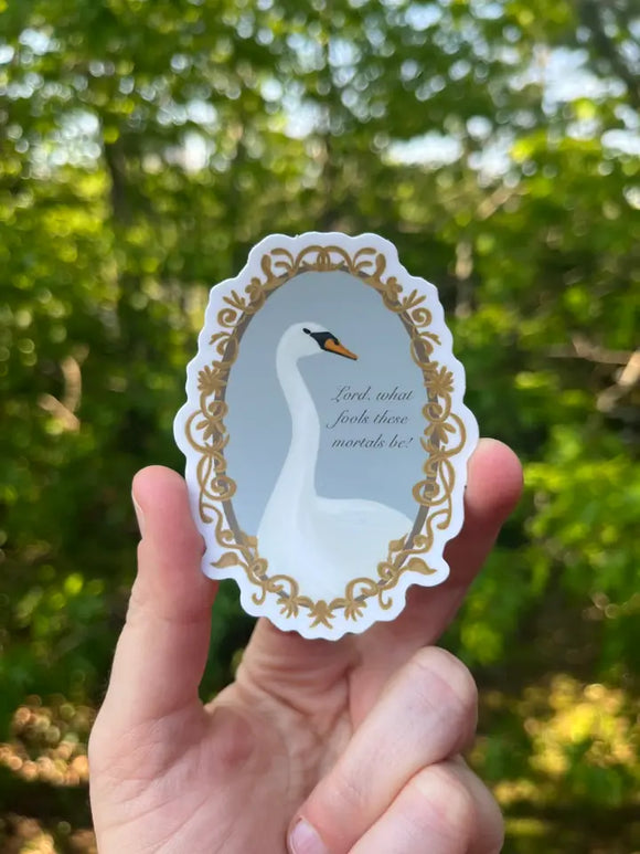 Shakespeare Swan Sticker
