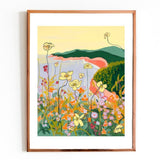 Jewelweeds and Rosehips Art Print 8.5 x 11"