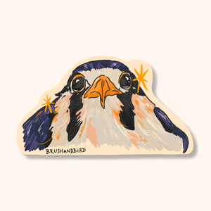 Baby Kestrel Sticker | Cute Bird Vinyl Die-cut Sticker