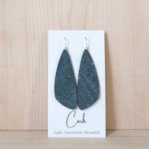 Sea Blue Cork Earrings