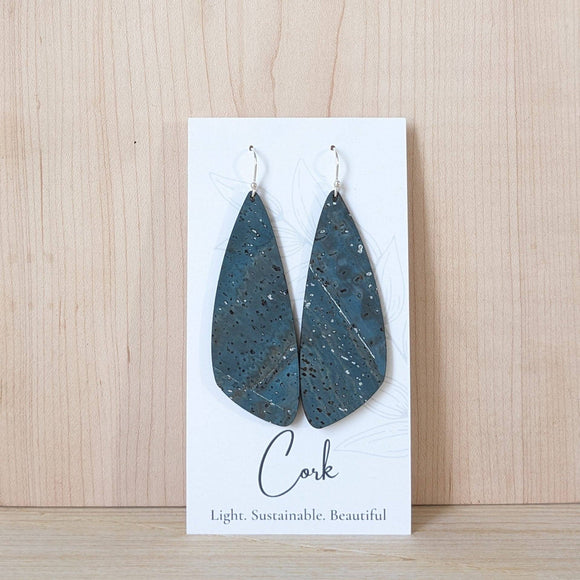 Sea Blue Cork Earrings