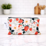 Reusable Snack Bag - Medium - Strawberry Patch