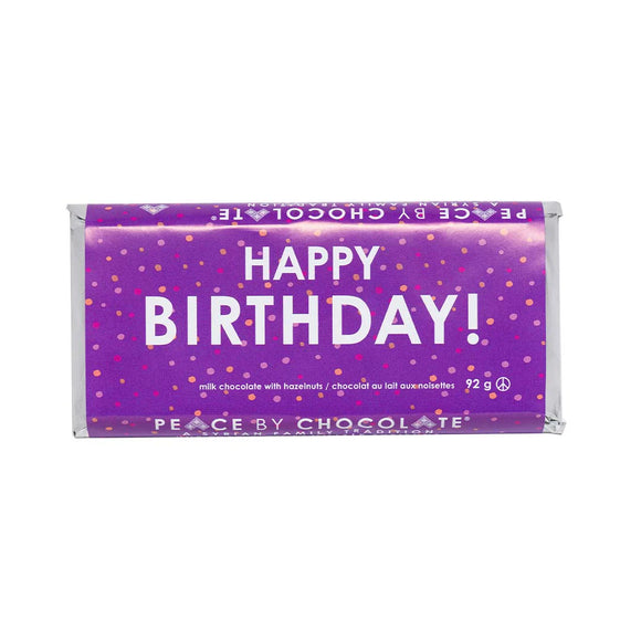 Happy Birthday Milk Chocolate & Hazelnut Bar