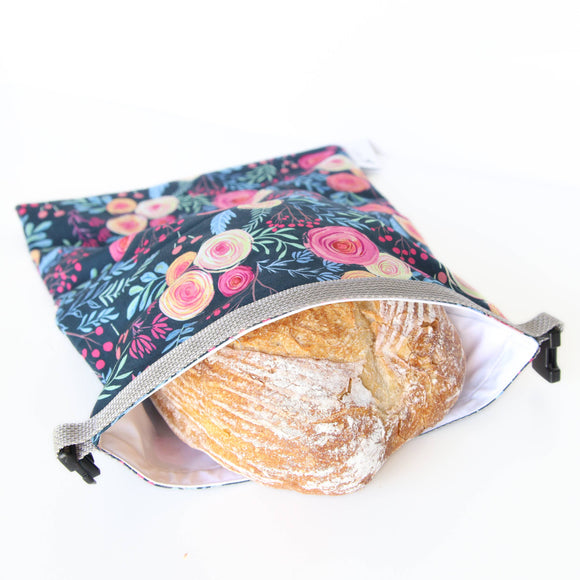 Reusable Bread Bag - Rose print