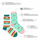 Rainbow & Stripes Crew Socks