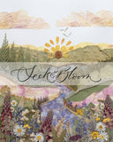 Wild Valley, Pressed Flower Art Print