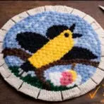 DIY Needle Punch Coaster Kit - Yellow Bird
