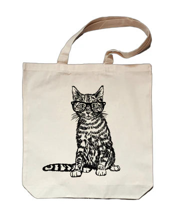 Cat With Glasses - Tote