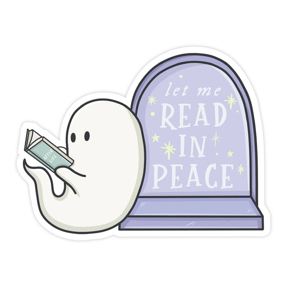 Let Me Read In Peace Ghost Sticker