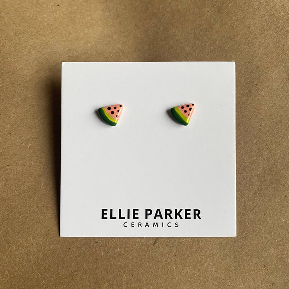 Watermelon Earring Ceramic Stud