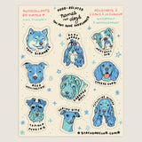 Food Dogs 8" x 10" Vinyl Sticker Sheet