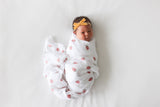 Muslin Cotton Swaddle Blanket - Strawberries